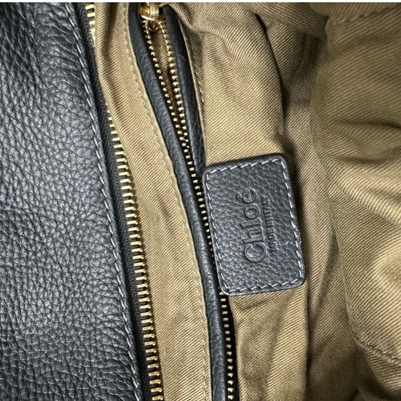 LARGE Chloe Black Leather Bag - Picture 3 of 9
